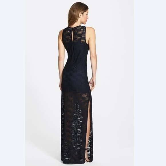 NWT BCBGeneration Black Lace Overlay Maxi Dress - Picture 3 of 8